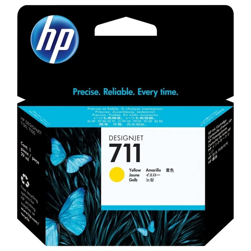 HP Tinta Amarillo Nº 711 para DesignJet T120/T520