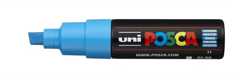 Posca Marcador PC-8K Punta Biselada 8.0mm No Permanente Turquesa