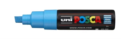 Posca Marcador PC-8K Punta Biselada 8.0mm No Permanente Turquesa