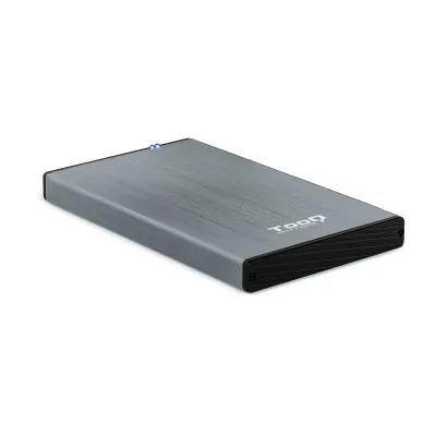 Caja Externa 2.5" Usb 3.0 Tooq Tqe-2527G Para Hd Hasta 9,5Mm Sata Usb 3.0/3.1 Gen1 Gris