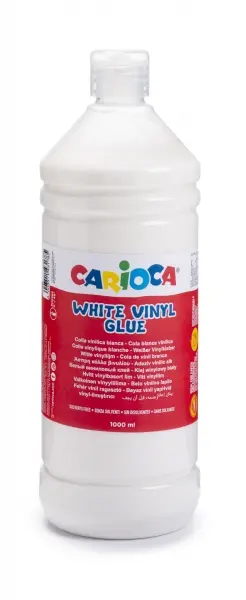 Carioca Cola Blanca 1L con Tapa Dispensadora - Apta para Papel y Cartón