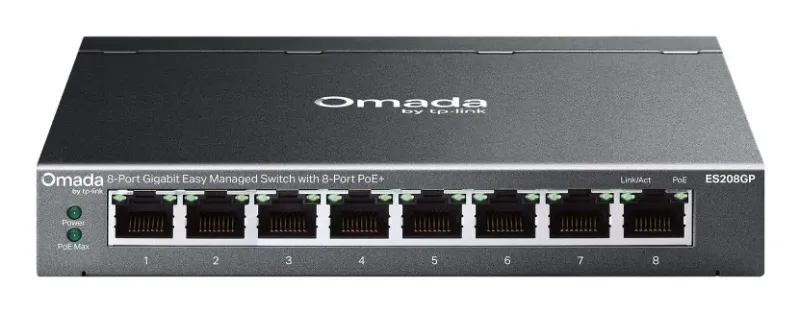 TP-Link Switch 8xGbE PoE+ Acero Desktop ES208GP