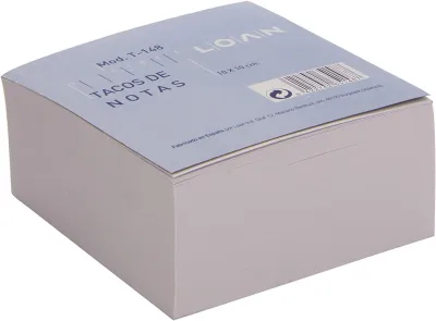 LOAN Taco De Notas Encoladas 500H 10x10cm Blanco