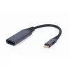 Gembird Adaptador de Cable de Vídeo USB Tipo C a HDMI Tipo A 0,15 m Negro-Gris