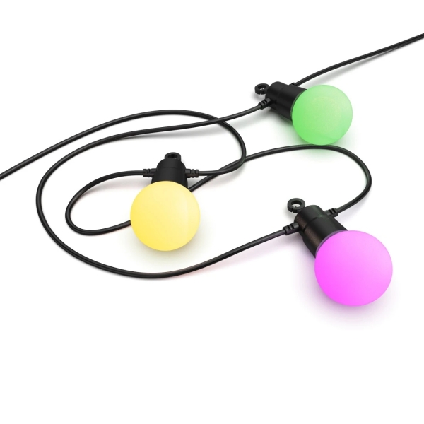 Hama Cadena De Bombillas Led Rgb Inteligente Para Exterior - Longitud 8M - Ip44 - Wifi - Flexible - Cable De Alimentacion De 3M - Multicolor