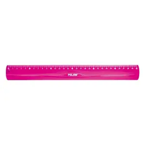 Milan Regla Flexible 30cm Rosa Translucido