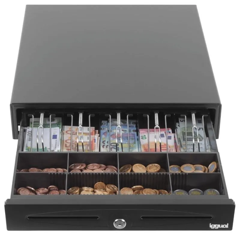Iggual Cajón Portamonedas Iron-70 44,5Cm 5+8 Negro