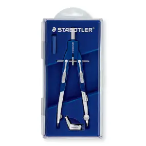 Staedtler Mars 552 01 Compás de Precisión con Patas Articuladas y Ajuste Rápido