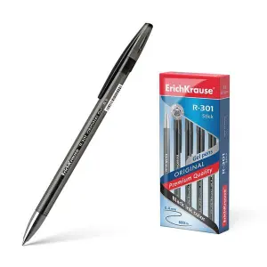 ErichKrause R-301 Bolígrafo de Tinta de Gel 0.5mm Negro Cuerpo Translucido