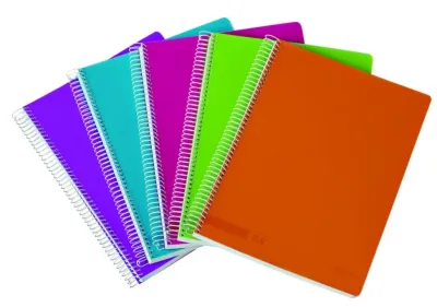 Ancor Cuaderno Espiral Tamaño Folio Raya Horizontal 80 Hojas 90gr Tapa Plástica Colores Surtidos