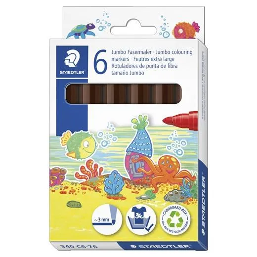 Staedtler Rotulador Noris Club Grueso Marrón Estuche 6 Ud