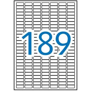 Apli Etiquetas Adhesivas 25,4X10,0mm Inkjet/Láser C/Romos 189 X 20H Blanco Opaco