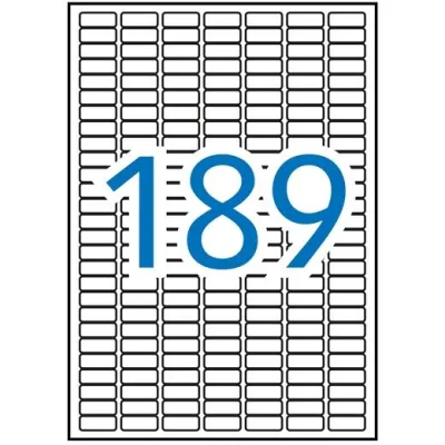 Apli Etiquetas Adhesivas 25,4X10,0mm Inkjet/Láser C/Romos 189 X 20H Blanco Opaco