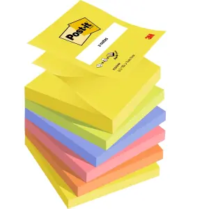 Post-it Pack de 6 Blocs de 100 Z-Notas Adhesivas Reposicionables 76x76mm Colores Surtidos