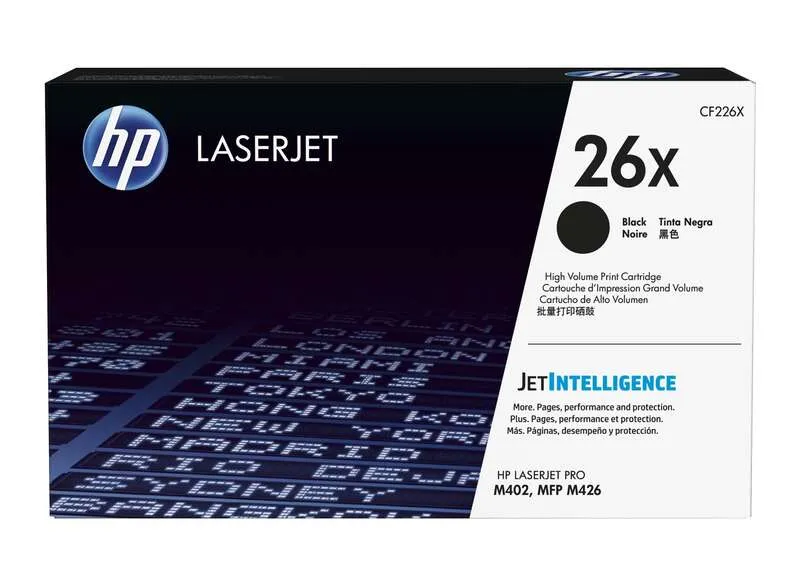 HP Toner Negro LaserJet Pro 26X para M402DN, M402N, M402D, M426DW, M426FDN, M426FDW
