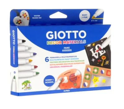 Giotto Rotuladores Decor Materiales Cualquier Superficie C/Surtidos Estuche 6 Ud