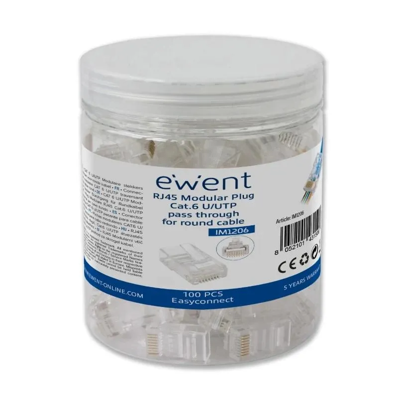 Ewent Easyconnect Modular Cat 6 U/Utp, 100Pcs