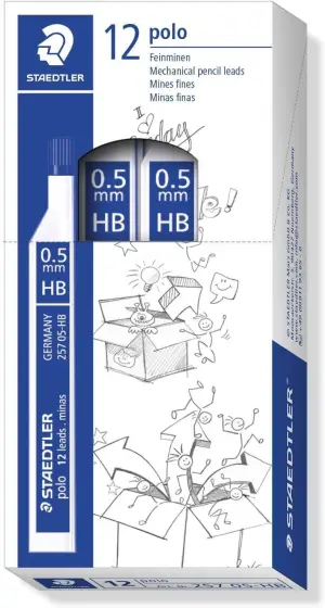 Staedtler Polo 257 Tubo Minas Grafito HB Trazo 0.5mm