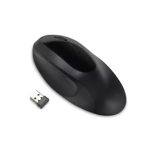 Kensington Ratón Pro Fit Ergonómico Vertical Inalámbrico 800/1200/1600 PPP Diestro 6 Botones Negro