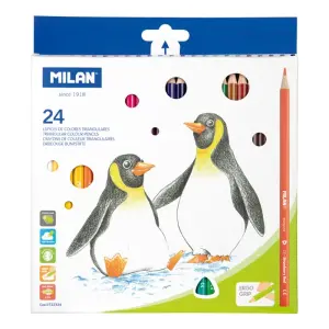 Milan Pack de 24 Lápices de Colores Triangulares Surtidos