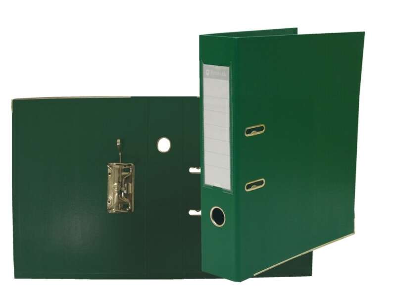 Bismark Archivador A-Z Formato Folio - Pvc De Gran Resistencia - Tarjetero En El Lomo - Cartoneras Metalicas En El Borde Inferior - Mecanismo De Palanca - Color Verde