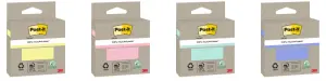 Post-it Bloc de 100 Notas Adhesivas Recicladas Cuadradas Colores Surtidos