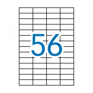 Apli Etiquetas Adhesivas 52,5X21,2mm Inkjet/Láser 56X100H Blancas