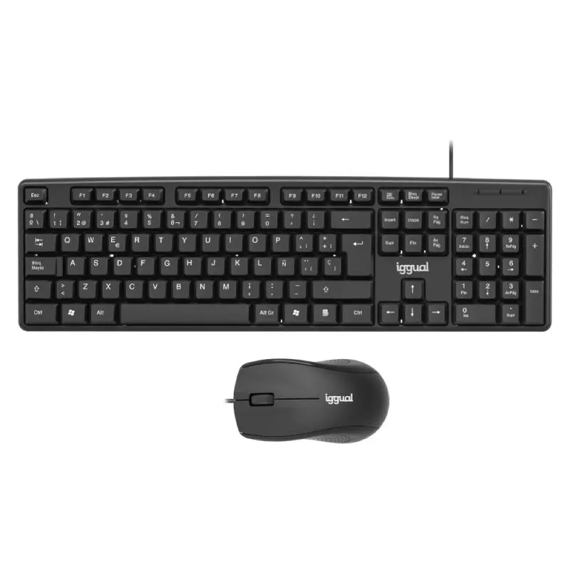iggual Kit Teclado Y Ratón COM-CK-STANDARD Negro