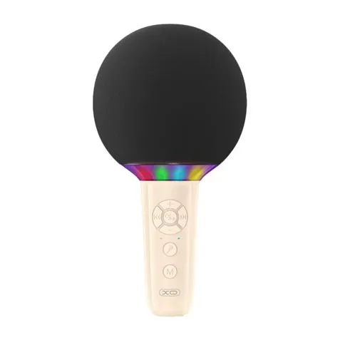 Xo Be50 Microfono Inalambrico - Karaoke - 5W - Bluetooth 5.3 - Iluminacion Led - Autonomia Máxima 3H - Color Beige