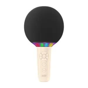 XO BE50 Micrófono Inalámbrico Karaoke 5W Bluetooth 5.3 LED Beige 3h Autonomía
