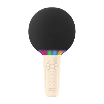 XO BE50 Micrófono Inalámbrico Karaoke 5W Bluetooth 5.3 LED Beige 3h Autonomía