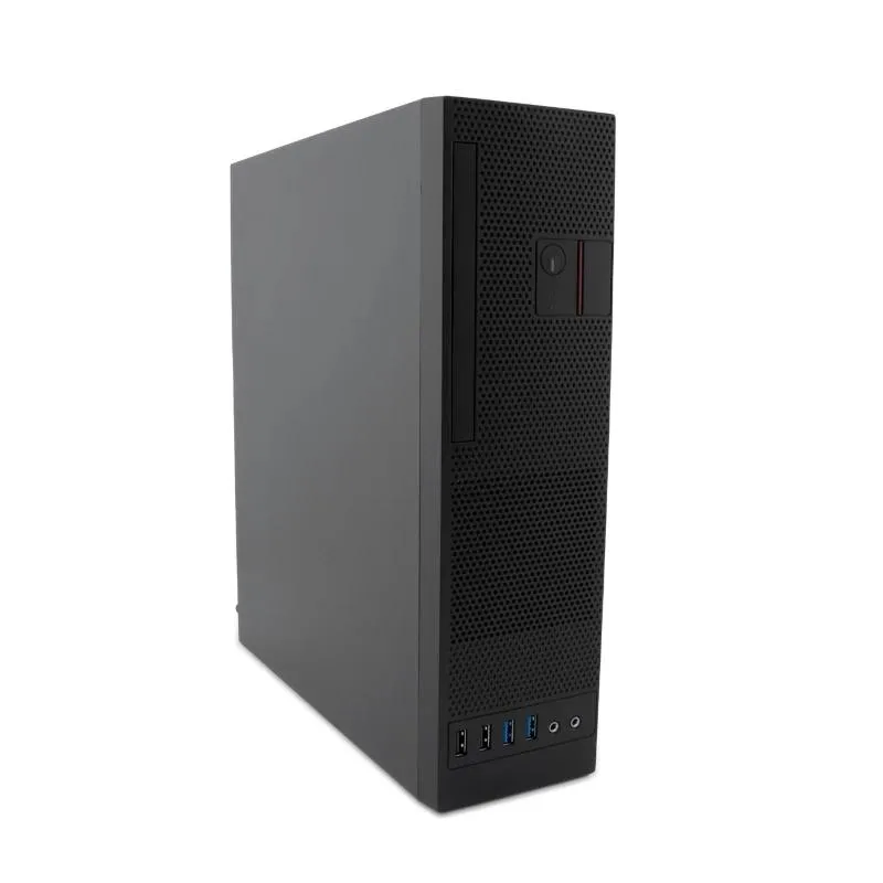 Coolbox Caja MicroATX Slim T360 Black con Fuente TFX 80Plus Bronze Vertical y Horizontal