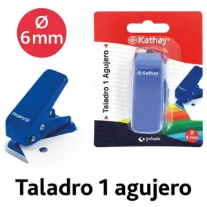 Grafoplás Taladro Kathay Ø6mm 1 Agujero 10 Hojas Azul Blíster