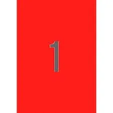 Apli Etiquetas Adhesivas 210X297Mm Láser C/Rectos 1 X 20H Rojo Fluorescente