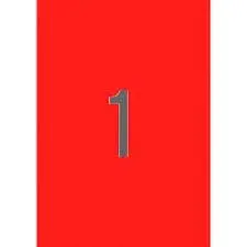 Apli Etiquetas Adhesivas 210x297mm Láser Rectos 1x20h Rojo Fluorescente