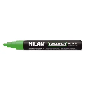 Milan Fluoglass Rotulador Punta Biselada 2-4mm Tinta al Agua Verde