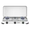 Muvip Vulcano Cocina de Gas 3 Fuegos con Tapa Protectora y Superficie Esmaltada 57.7x27.8x5.3cm Color Blanco