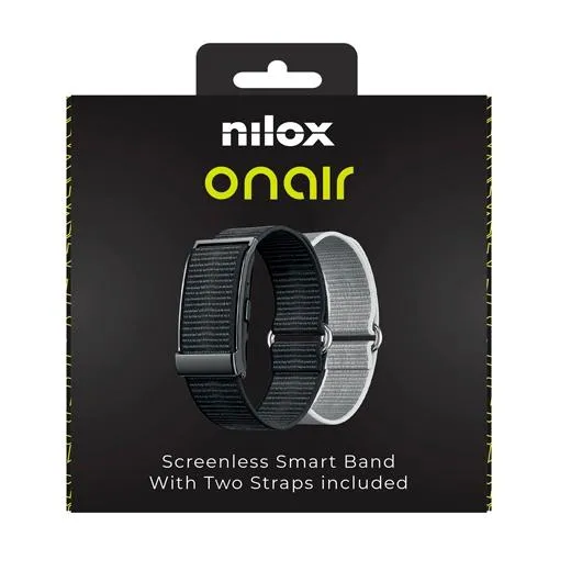 Nilox Pulsera Inteligente Sin Pantalla Bluetooth Incluye Dos Pulseras Negro Y Plata