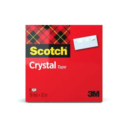 Scotch Cinta Adhesiva Crystal 19mm x 33m - Supertransparente