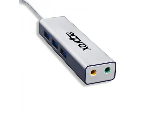 Tarjeta De Sonido Usb 5.1 Approx Appusb51Hub + Hub Usb-A 3Xusb 3.0