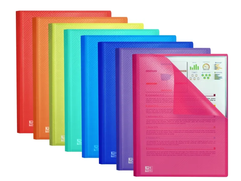 Oxford Urban A4 Carpeta De 40 Fundas Soldadas A4 - Tapa De Plastico Translucido - Colores Surtidos