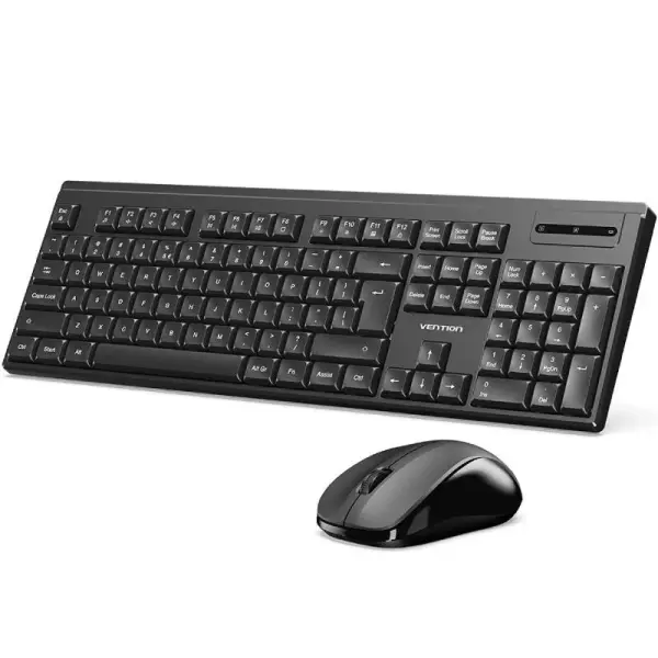 Vention Pack Teclado y Ratón Inalámbrico 2.4GHz QWERTY ES 105 Teclas 1200dpi Negro