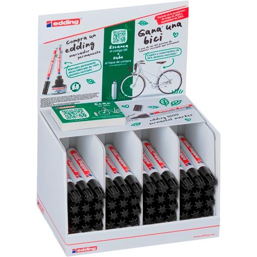 Edding Marcador Permanente 3000 Negro Expositor 48 Ud