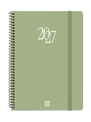 Finocam My Agenda Espiral 2027 Catalán Semana Vista Horizontal 155x212mm Verde