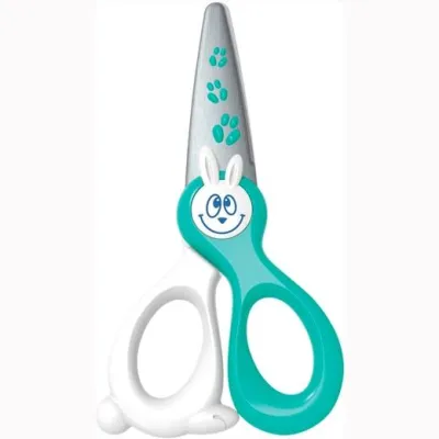 MAPED TIJERAS KIDIKUT 12CM SIMÉTRICAS CUCHILLAS FIBRA VIDRIO AZUL/BLANCO