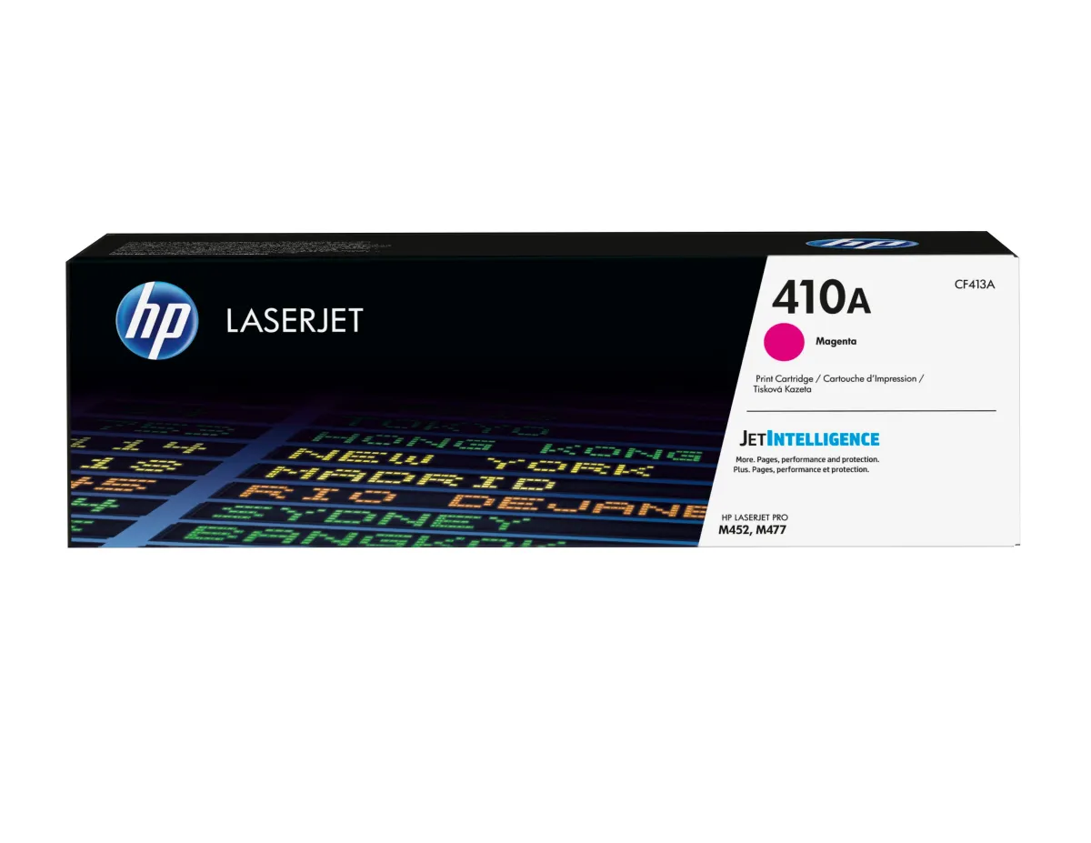HP Tóner Magenta LaserJet Pro 410A para M452DN, M452NW, M377DW, M477FDN, M477FDW, M477FNW