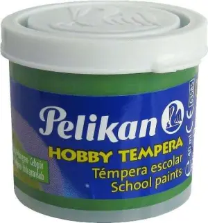 Pelikan Tempera Escolar 40ml - Fácil de Lavar - Color Verde