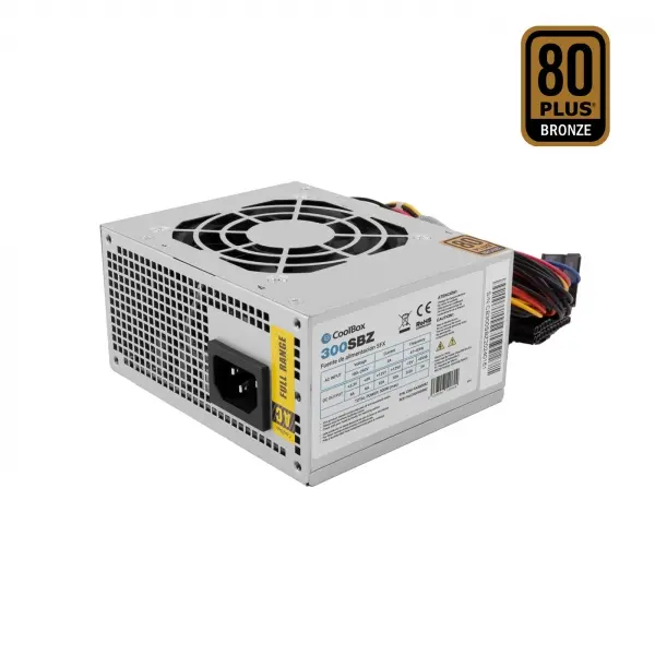 Coolbox FA300SBZ Fuente de Alimentación 300W SFX 80 Plus Bronze PFC Activo Ventilador 80mm
