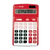 Milan Calculadora de 12 Dígitos con 3 Teclas de Memoria y Apagado Automático - Rojo y Blanco