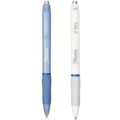 Sharpie Bolígrafo Sgel Fashion Tinta Azul Punta Media 0.7Mm Blanco Y Azul Celeste Surtidos